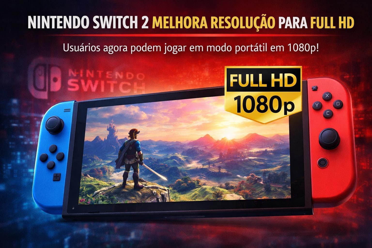 Switch 2 recebe update que traz jogos do Switch 1 para Full HD
