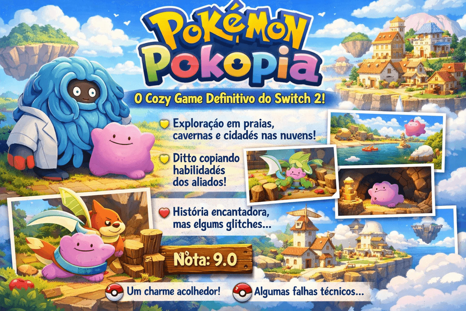 Pokémon Pokopia o Refúgio Perfeito para Fãs da Franquia