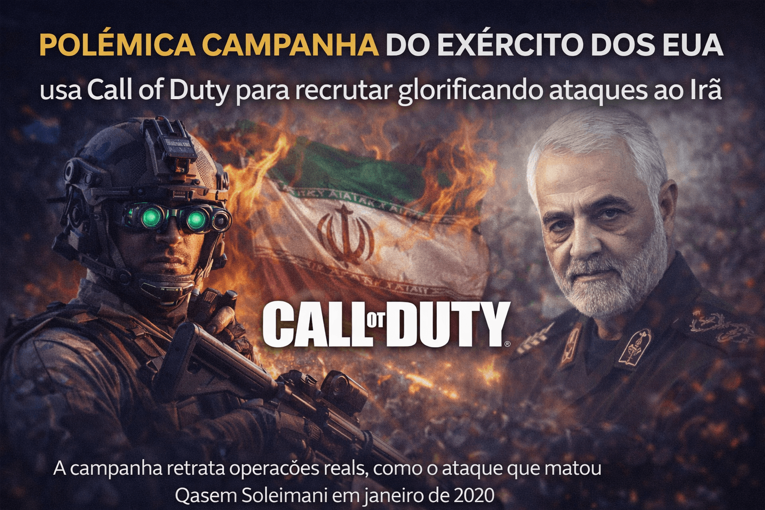 EUA usa Call of Duty para glorificar ataques reais ao Irã em polêmica campanha de recrutamento