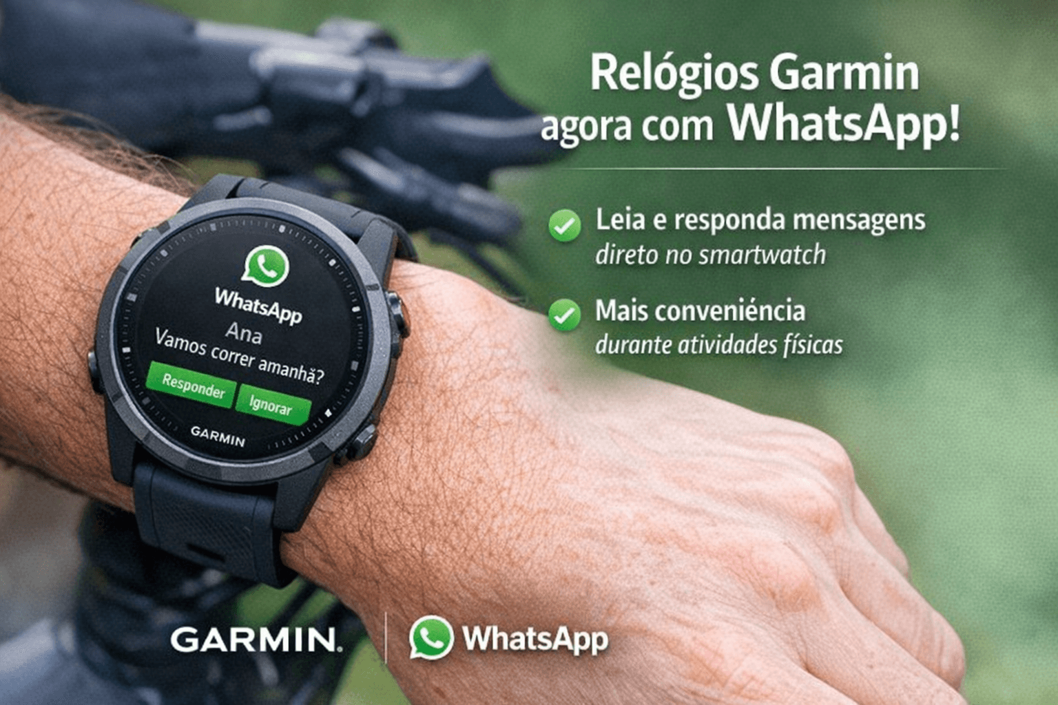 Relógios Garmin Ganham Suporte ao WhatsApp para Mensagens Rápidas sem Precisar do Celular
