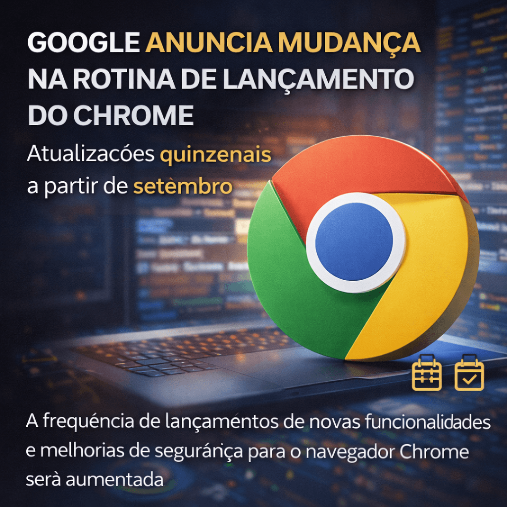 Nova Rotina do Chrome A partir de Setembro com Lançamentos Quinzenais
