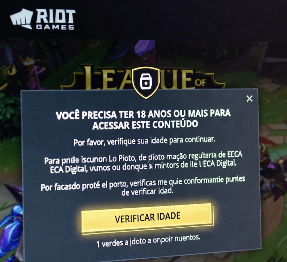Riot Games implementa verificação de idade para cumprir ECA Digital e restringir acesso a menores de idade em seus jogos