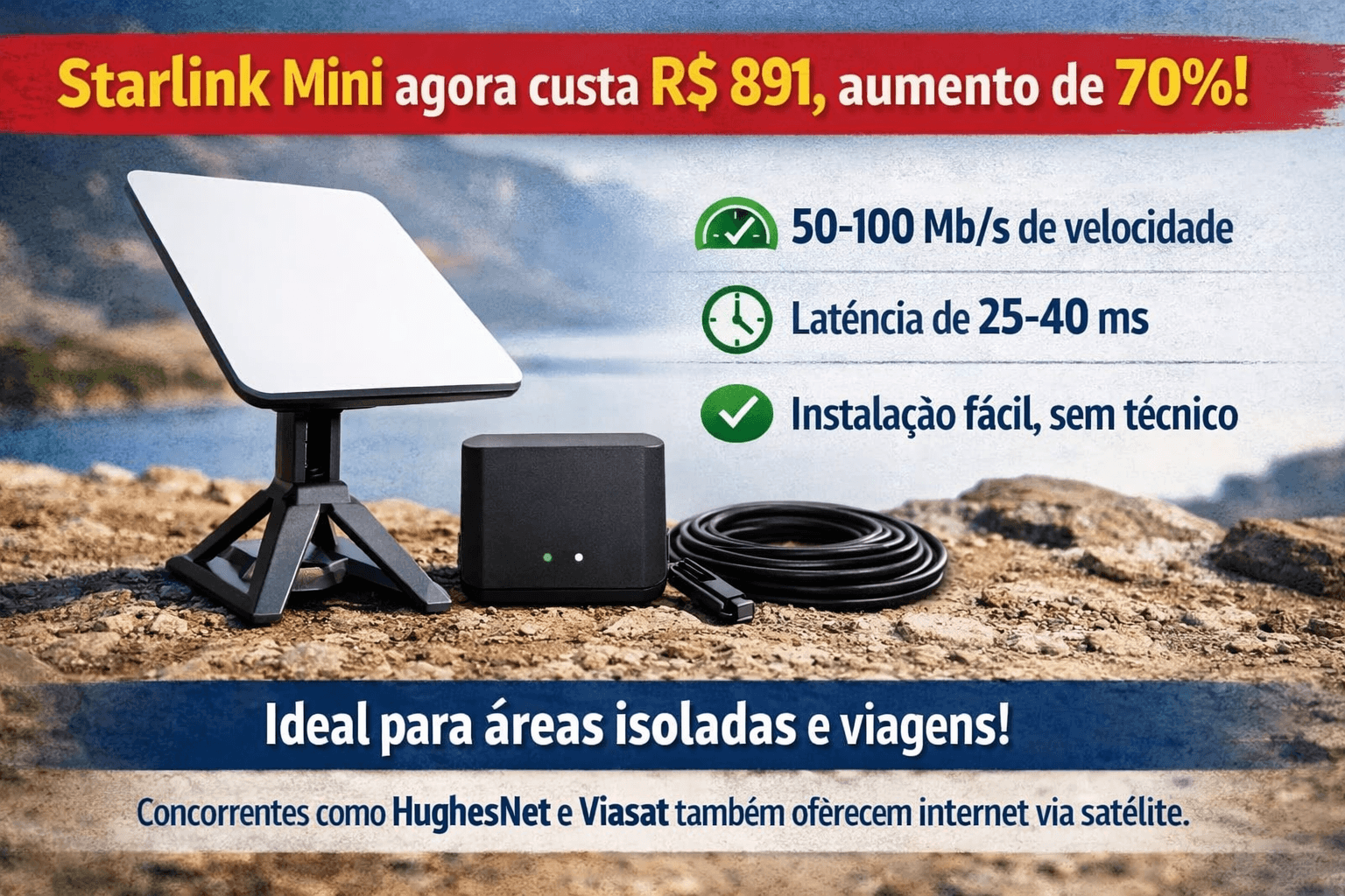 Preço da Starlink Mini Dispara 70 em Pouco Tempo Qual é o Custo Atual da Antena de Elon Musk