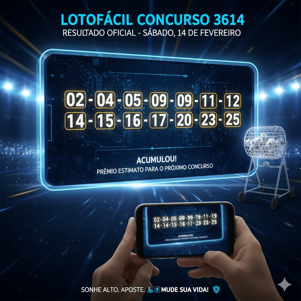 Sorteio da Lotofácil de hoje revela números vencedores e ganhadores do concurso 3614