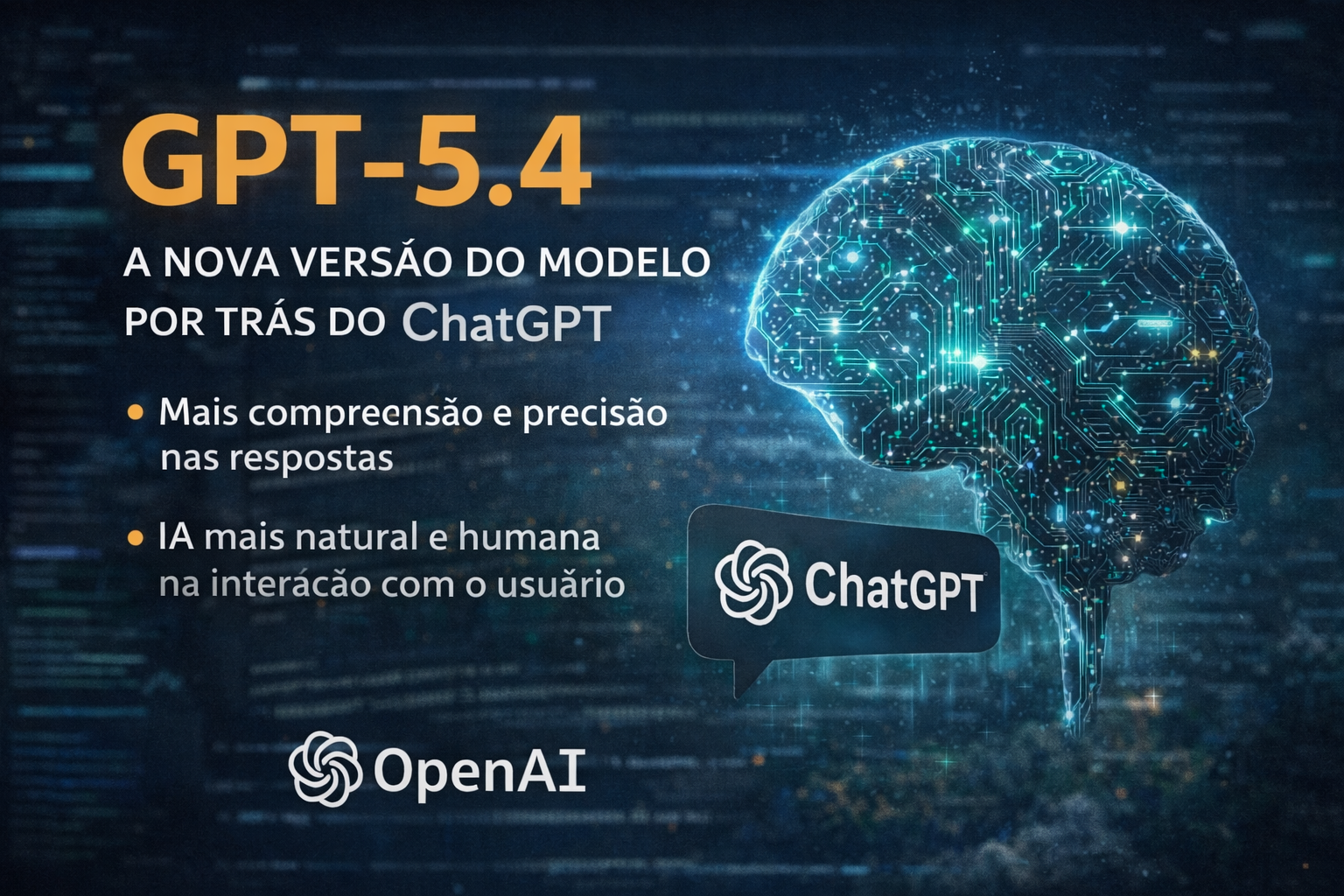 Nova Era da Inteligencia Artificial ChatGPT Atualizado com GPT-5.4 Oferece Respostas Mais Precisas e Interacao Humana