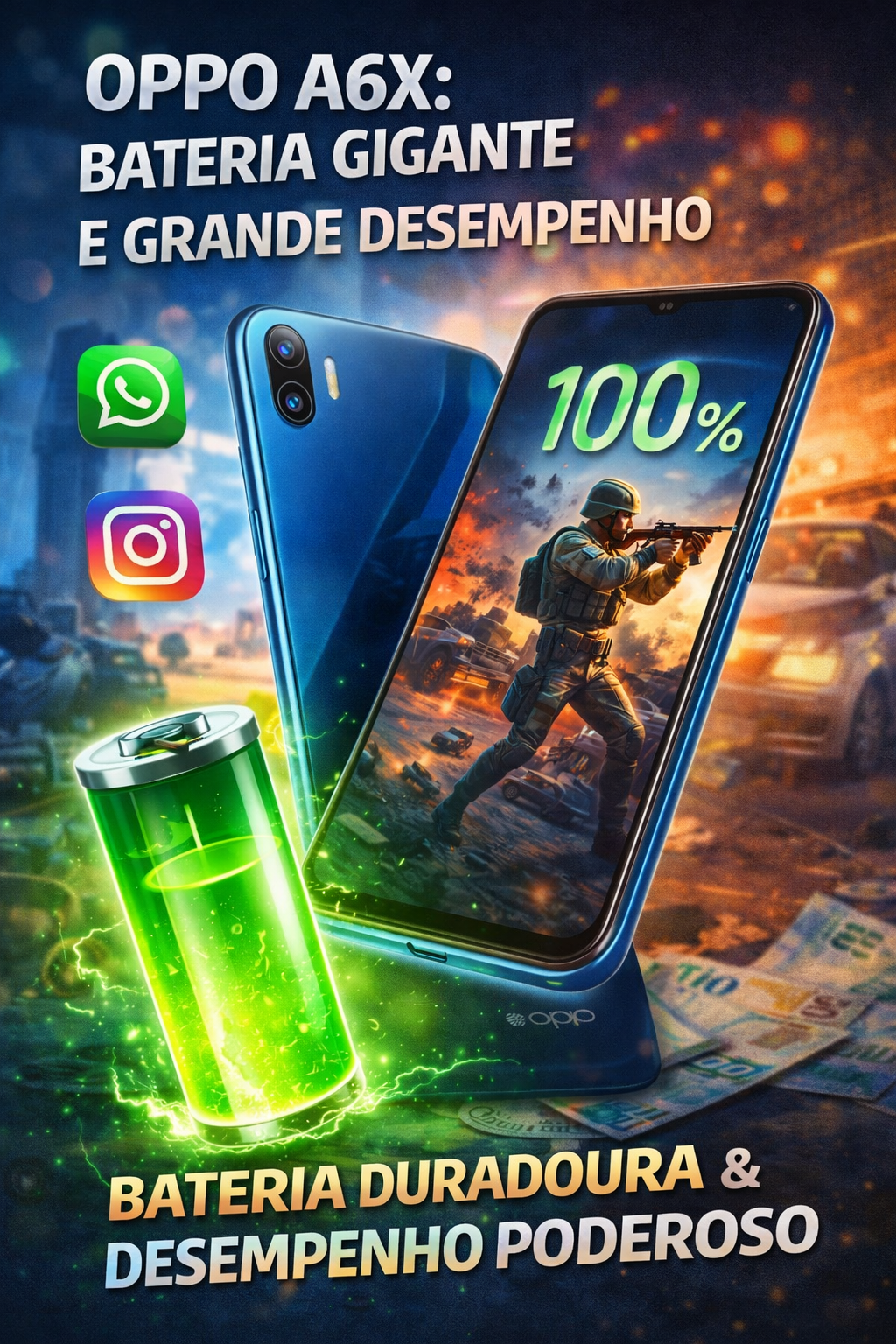 Desbloqueie Seu Potencial com o OPPO A6x Bateria Gigante e Desempenho Incrível