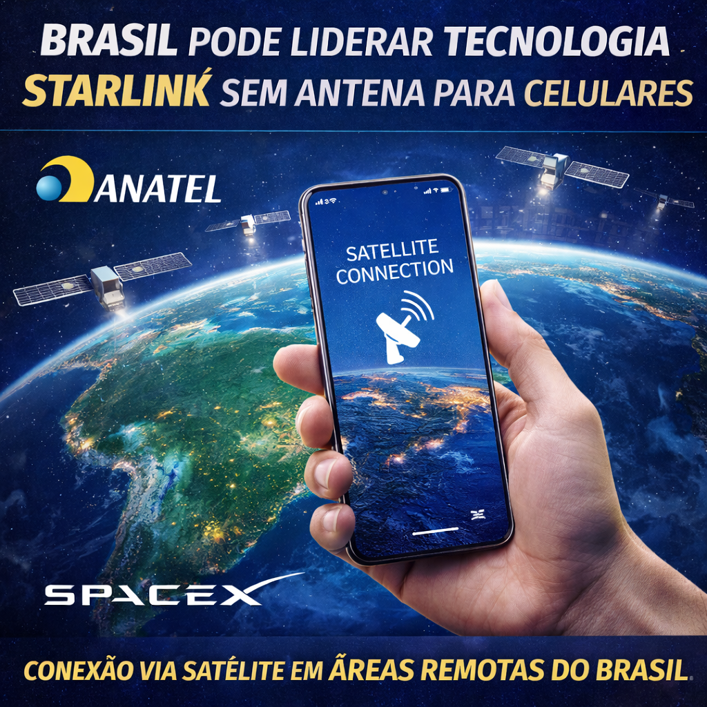 Brasil pode liderar mercado de internet via satélite para celulares sem antena