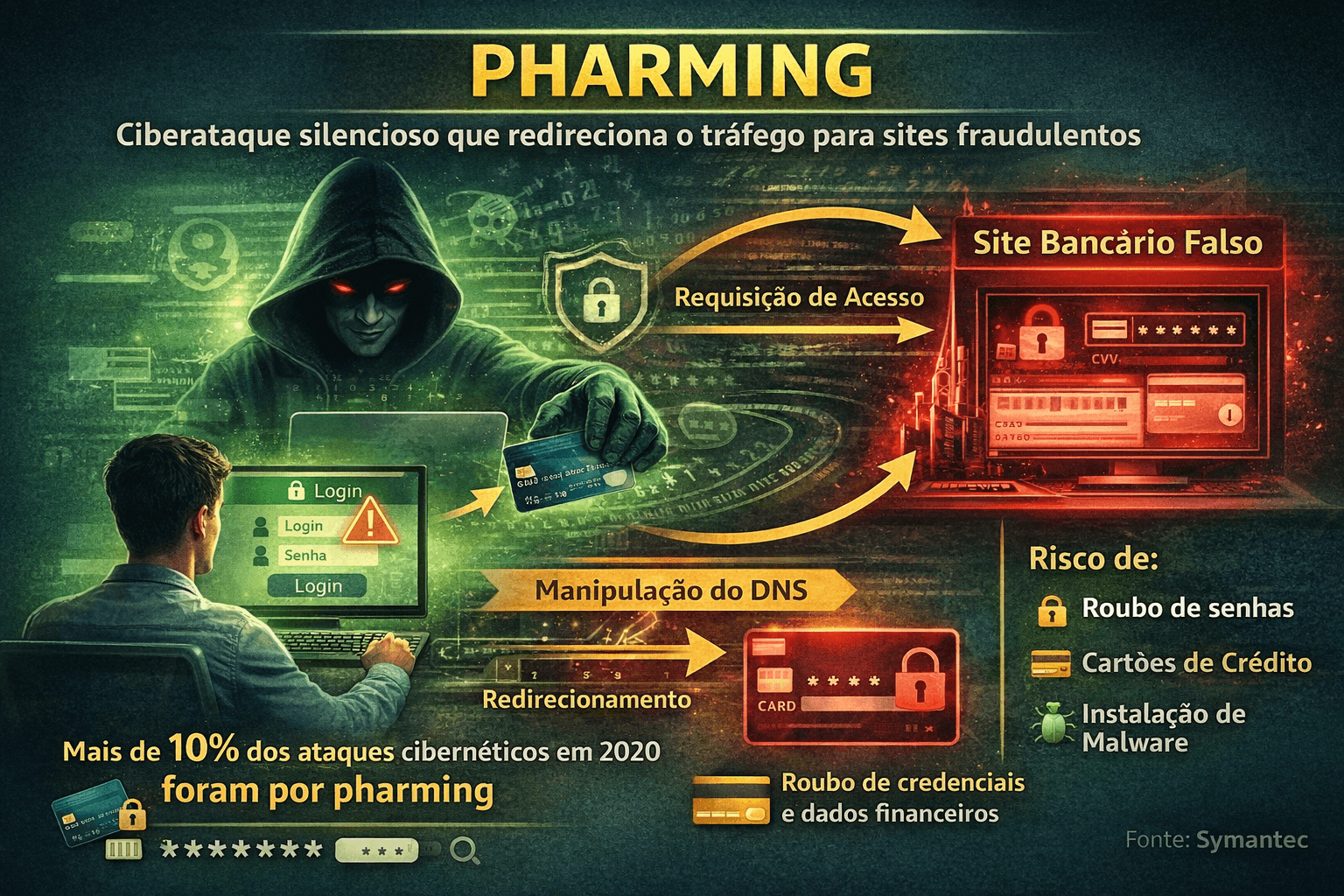 Ataques Cibernéticos Silenciosos Pharming o que você precisa saber para se proteger