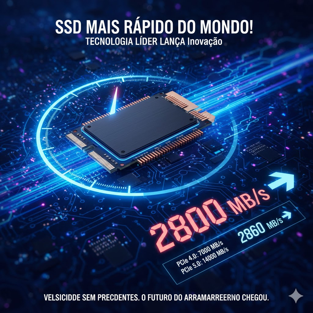 SSD mais rápido do mundo chega com PCIe 6.0 e desbloqueia velocidade de 28000 MB/s