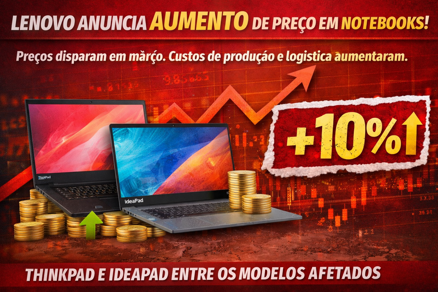 Preços de Notebooks Disparam em Março Segundo Anúncio Oficial da Lenovo