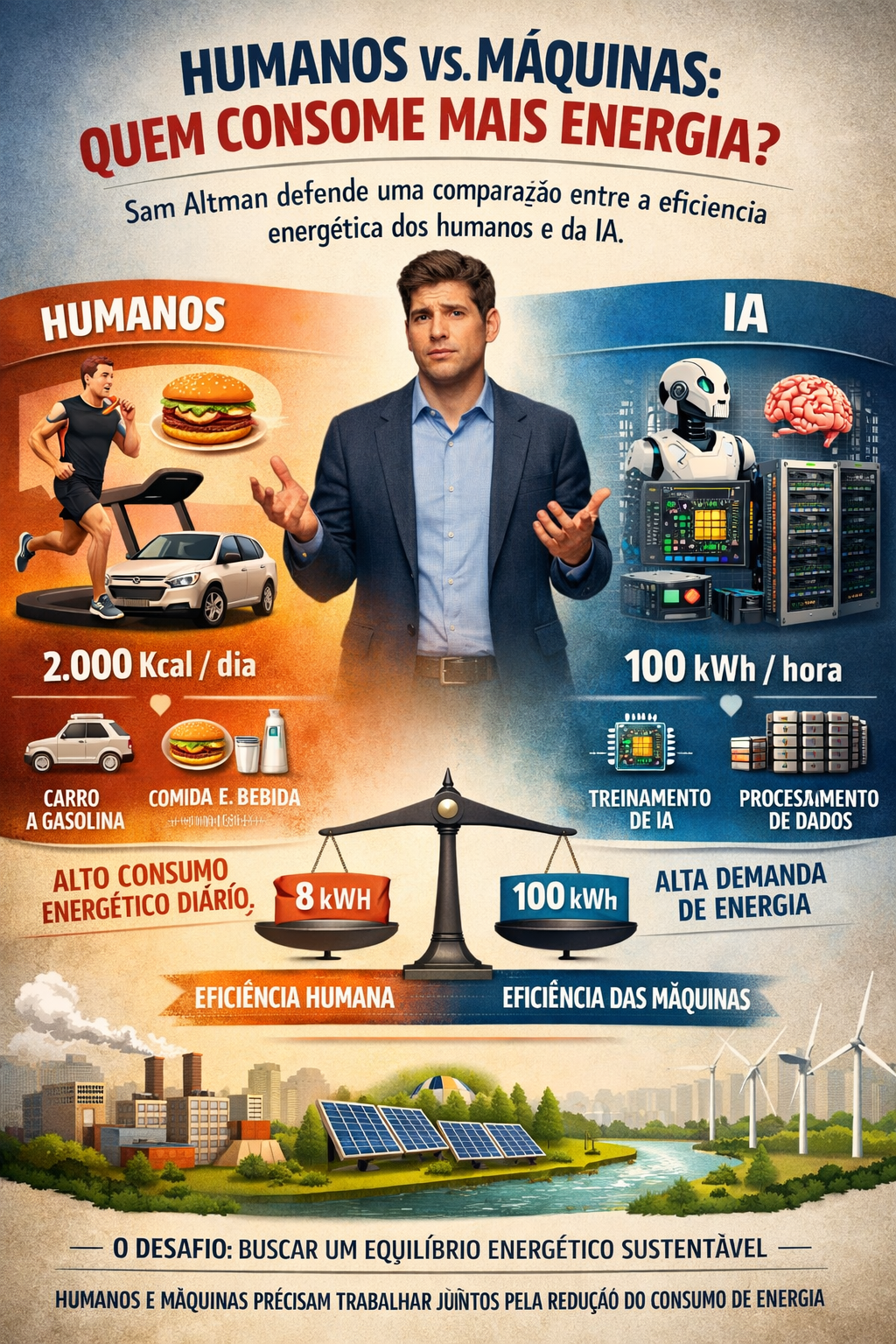 O Consumo de Energia da IA não é o Villão e sim a Humanidade também tem sua Cota de Responsabilidade